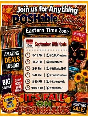 Anything POSHable!  Saturday Train Share Show - All Day Coast to Coast Hosts